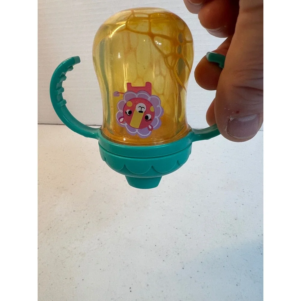 Baby Alive Juice bottle Cup Magic Disappearing Orange Liquid Teal Lid Lion